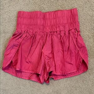 Free People Vibrant Pink High Waist Athletic Shorts